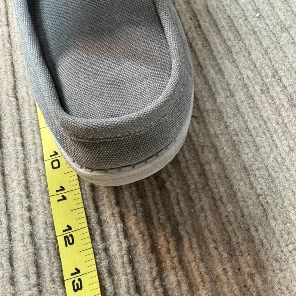Hey Dude Scott Grey Canvas Mid Top Chukka Boots Mens 11 Slip On Shoes